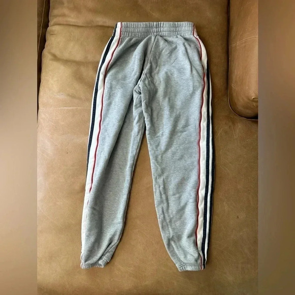 Adidas Thick Light Gray Women’s Joggers RWB Stripes Size Small - Picture 11 of 11